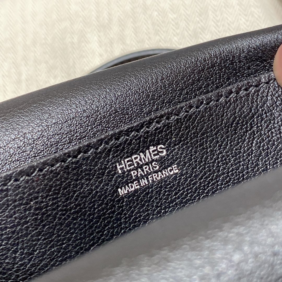 에르메스 미니 할잔백 블랙 은장 스위프트